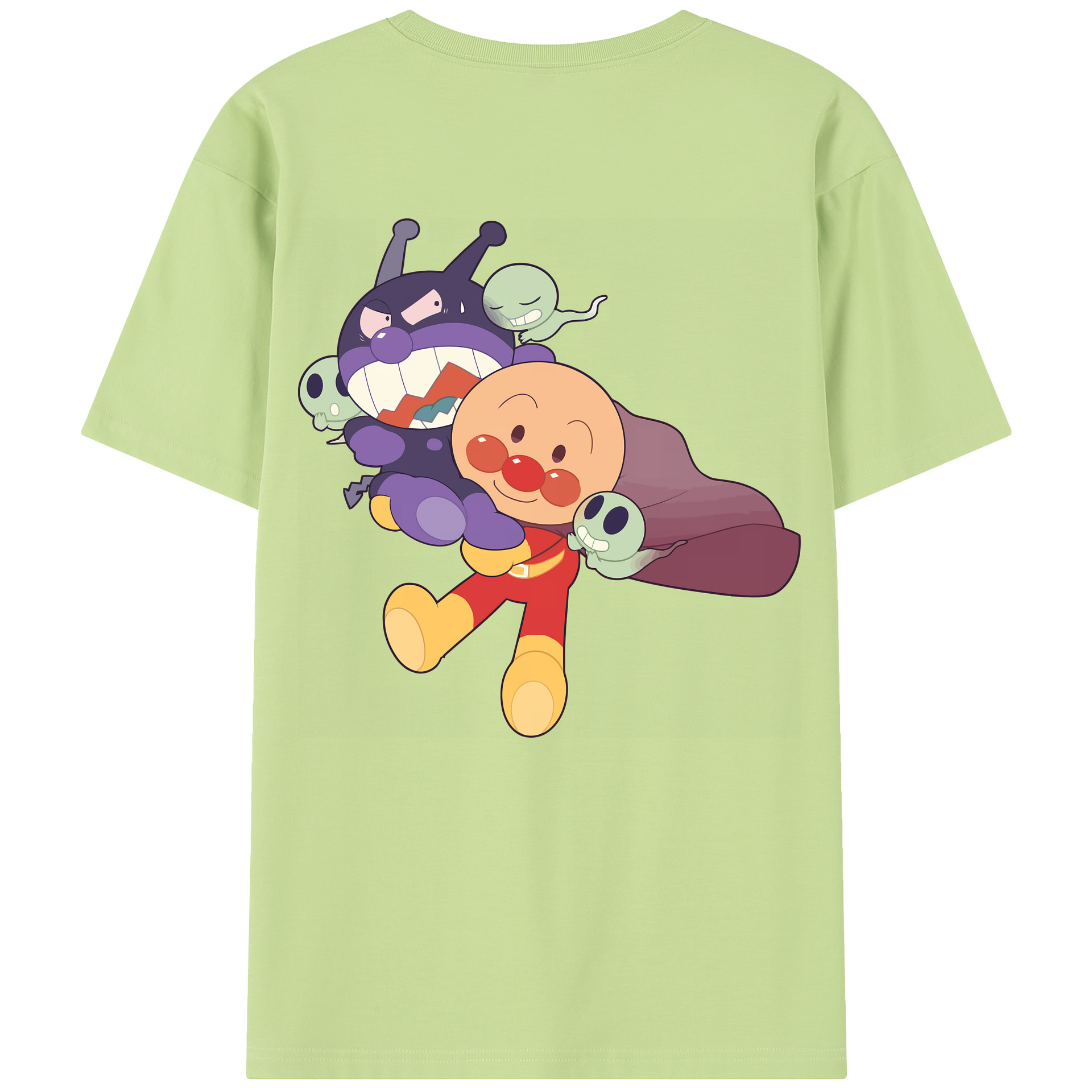 （画像用） アンパンマン Anpanman 綿100％半袖Tシャツ（背面プリント）